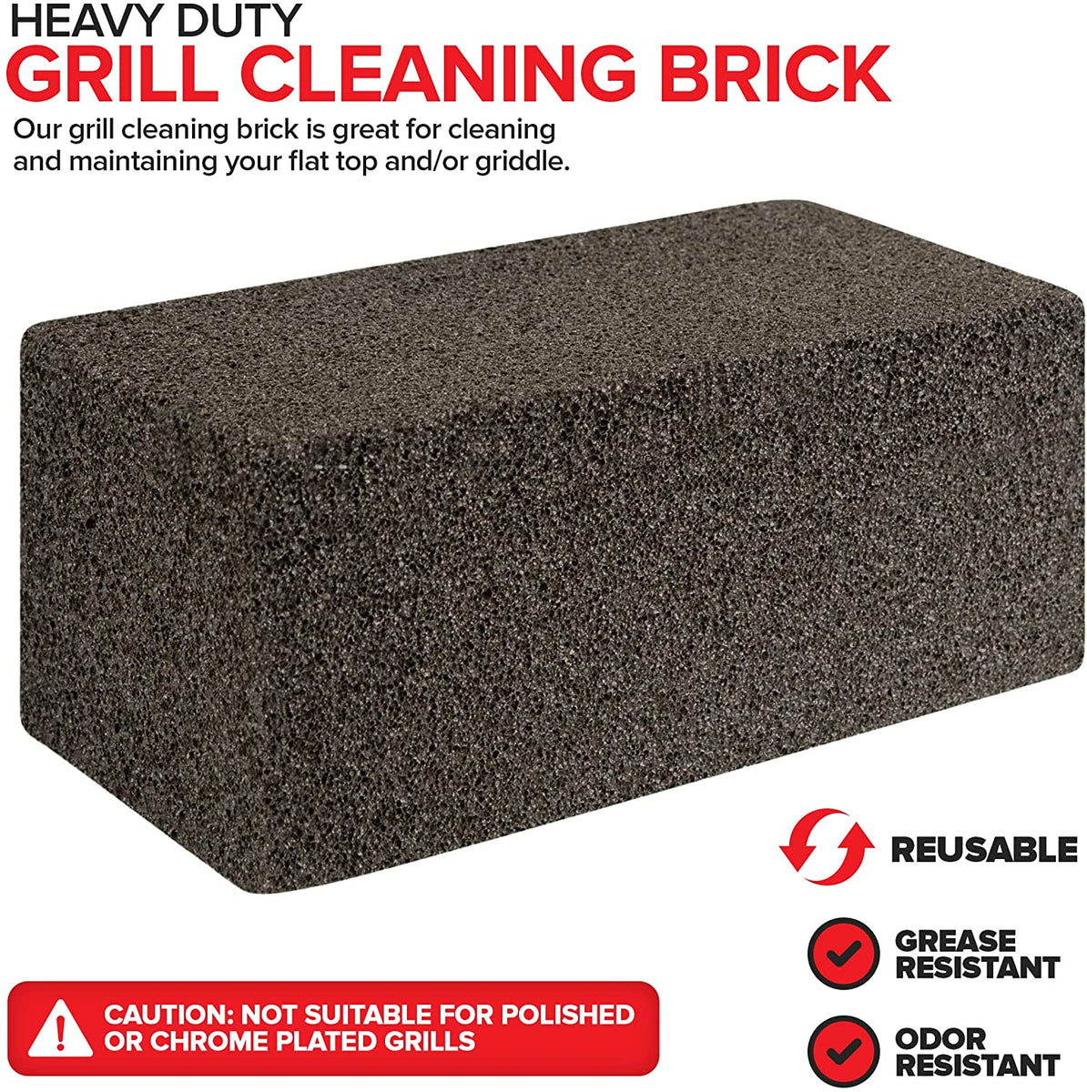Grill Cleaning Brick (4 Pack) Heavy Duty Grill Cleaning Brick Gril