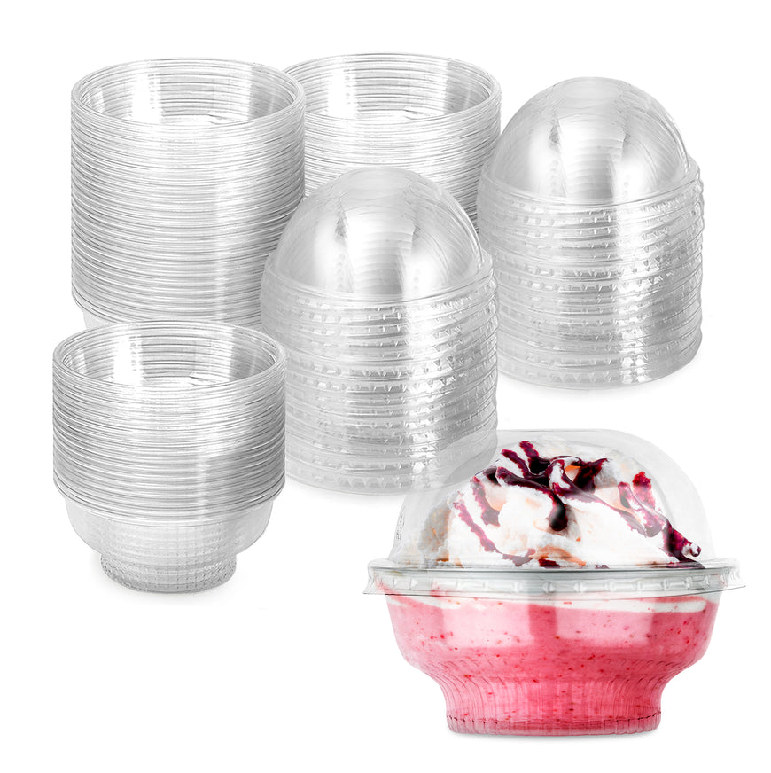 Stock Your Home Plastic Dessert Cups With Dome Lid, 50 Count, 5 oz