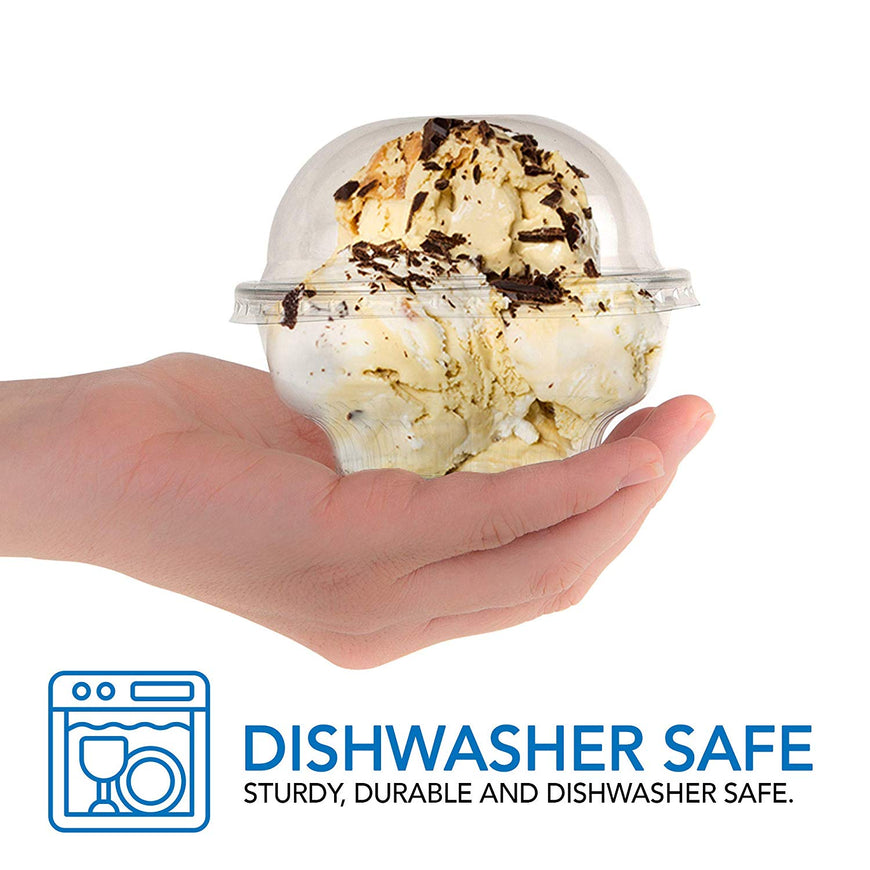 Stock Your Home Plastic Dessert Cups With Dome Lid, 50 Count, 5 oz