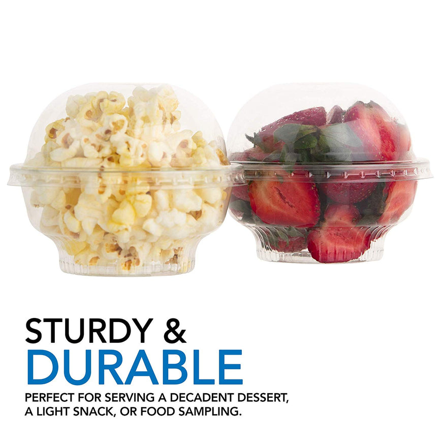 Stock Your Home Plastic Dessert Cups With Dome Lid, 50 Count, 5 oz