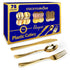 75 Pieces Heavy Duty (Gold) Plastic Silverware Set, Disposable Cutlery Set, Great for Parties, Weddings, and Catering, Flatware Utensils Included: 25 Forks, 25 Spoons, 25 Knives, Stock Your Home