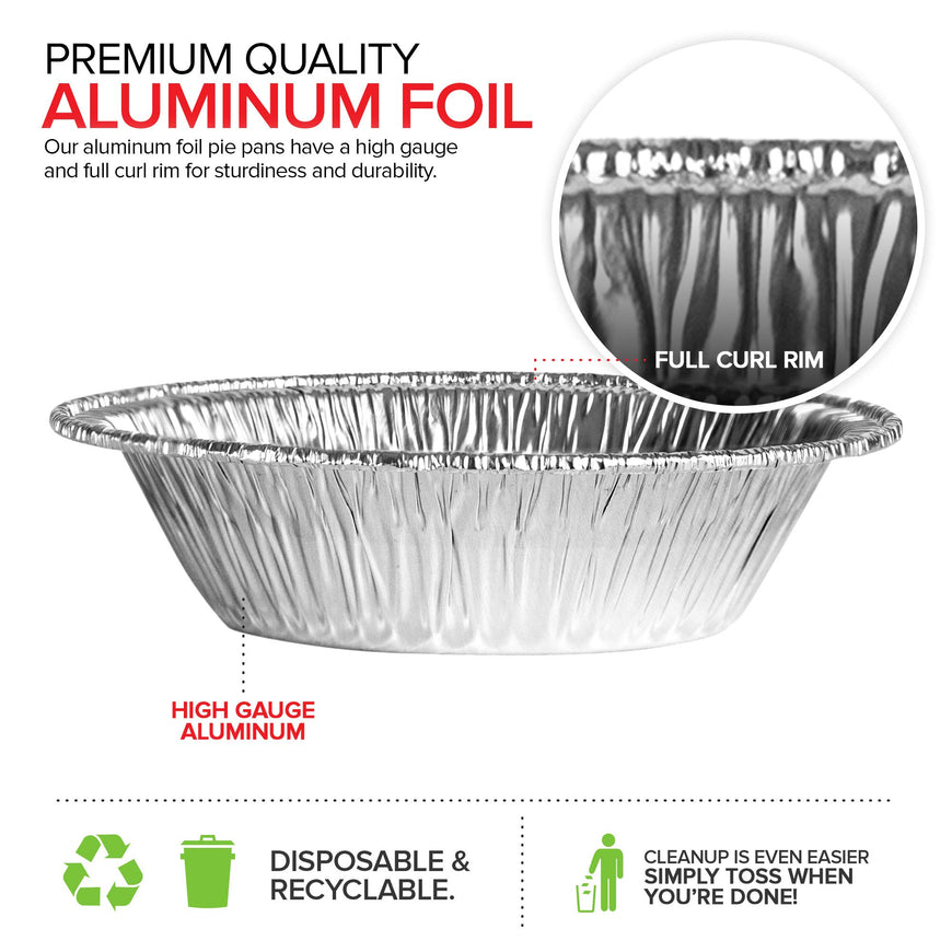 Stock Your Home 4 Inch Mini Aluminum Foil Pans (50 Count) â€“ Disposable Small Tins for Baking Tiny Treats, Fruit Tarts, Quiche, and Mince Pies