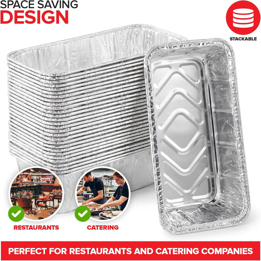 Stock Your Home 2 Lb Aluminum Foil Mini Loaf Pans (50 Pack) Disposable Small Loaf Pan â€“ 2 Pound Baking Tin Liners, Perfect to Bake Cakes, Bread Loaves, and Meat - 8.5 x 4.5 x 2.5