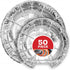 Round Electric Stove Burner Covers (50 Pack) 6 Inch and 8 Inch Disposable Stove Top Aluminum Foil Bib Liners, to Keep Kitchen Range Clean from Oil and Food Drips, Stock Your Home