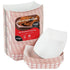 Mini Tiny Paper Food Boats (100 Pack) .25 Lb Disposable Red & White Checkered Paper Food Trays, Eco Friendly Paper Food Trays, Serving Boats for Concession Food & Condiments, Condiment Size 3" x 1"