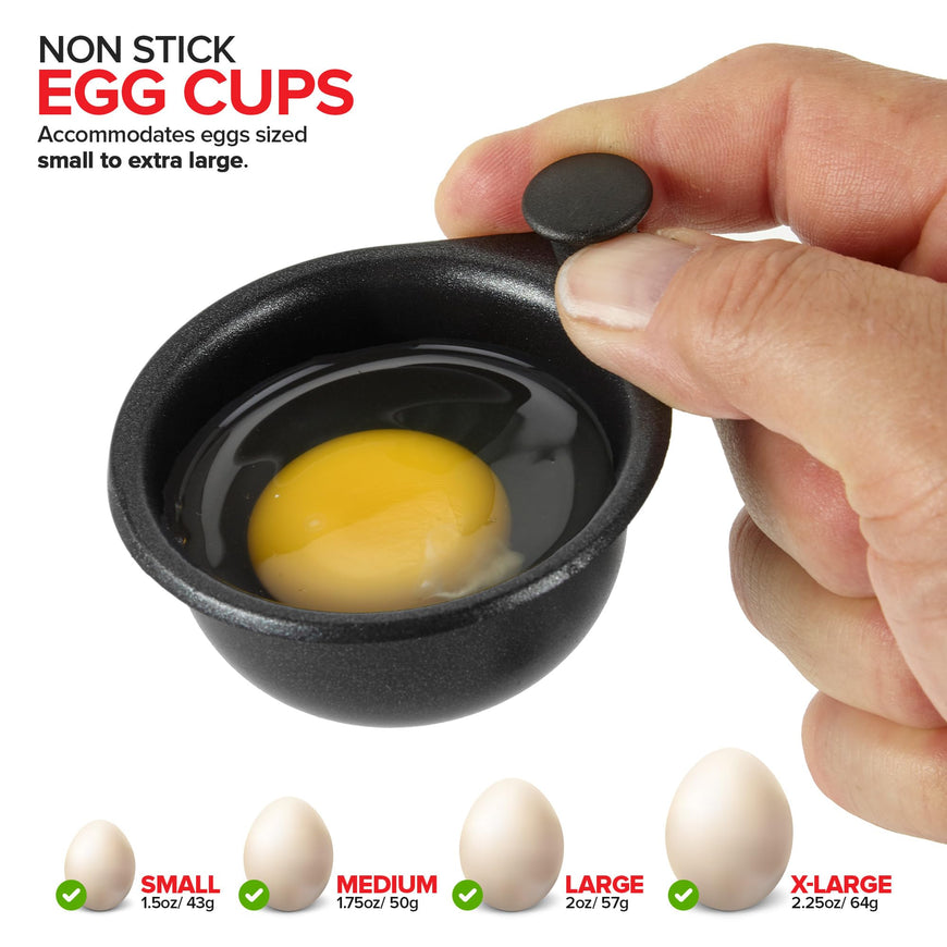 Nonstick Egg Poacher Pan, 2 Poached Egg Cups, Easy Poached Egg Cooker Stainless Steel, Perfect Eggs Benedict Maker, Egg Poaching Pan, PFOA-Free Silicone Spatula - Modern Innovations