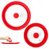 Modern Innovations Universal Lids (Set of 2) Fits 7 to 12-Inch Cookware, Silicone Replacement Pan Lid, Glass Top Covers for Skillets, Pots, Frying Pans, Cast Iron - Red