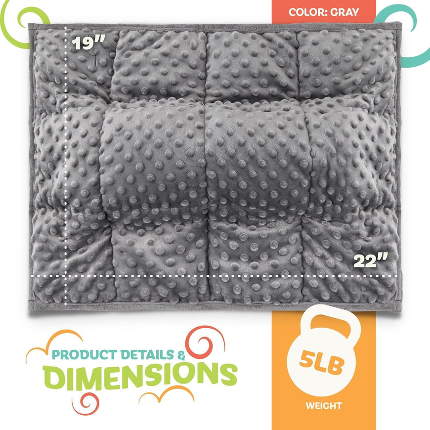 Weighted Lap Blanket Grey 5Lb 7 Pack