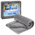 7lb Weighted Blanket for Kids (Grey), Plush Minky Weighted Lap Pad for Kids with Sensory Processing Issues Like Autism or ADHD, Giftable Kids Weighted Blanket with Travel Bag for Ages 6-12