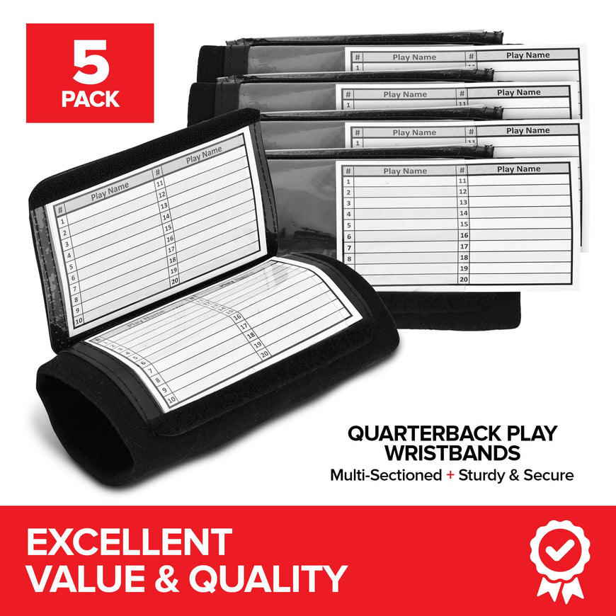 Football QB Wristbands (5 Pack)