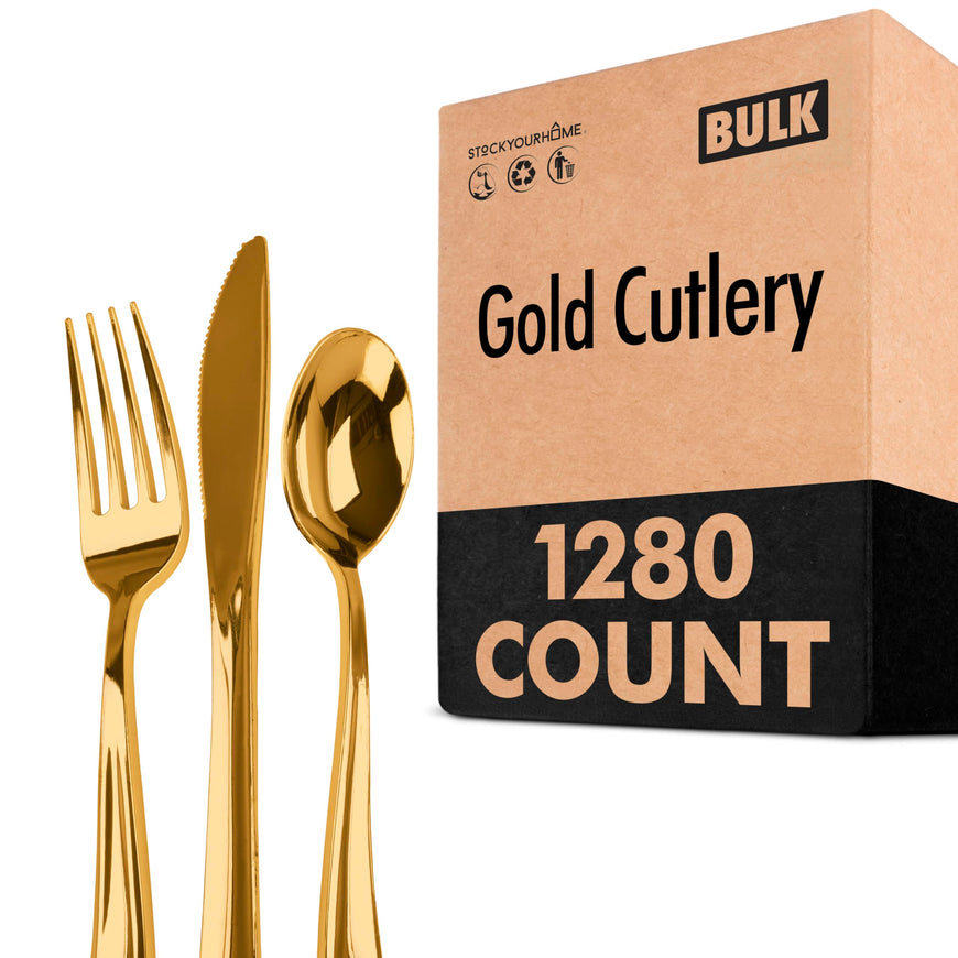 Gold Cutlery (1280 Pack)