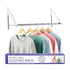 Stock Your Home Retractable Clothing Rack, Set of 2 with connector rod- White