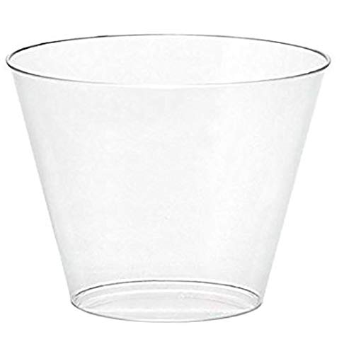Stock Your Home Clear Plastic Disposable party Cups, 100 Pack, 9oz