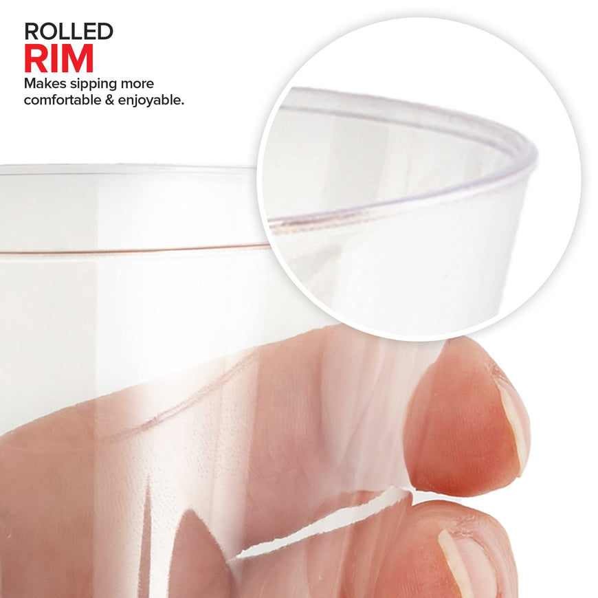 Stock Your Home Clear Plastic Disposable party Cups, 100 Pack, 9oz