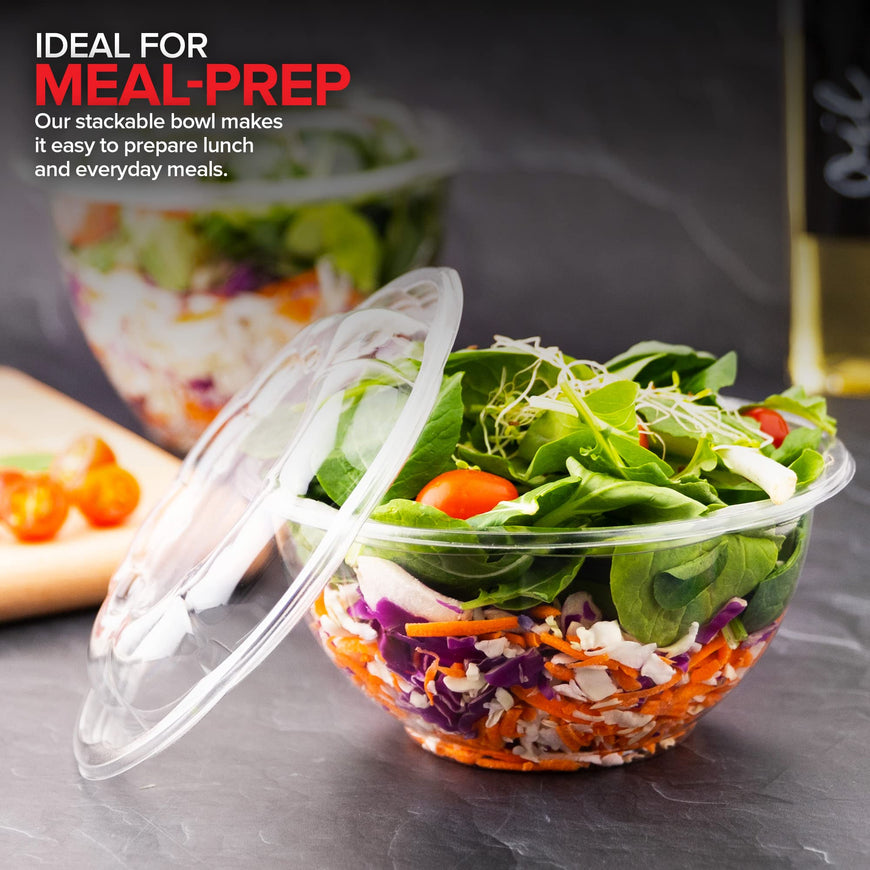 Plastic Salad container - 32 oz - 150 Pack