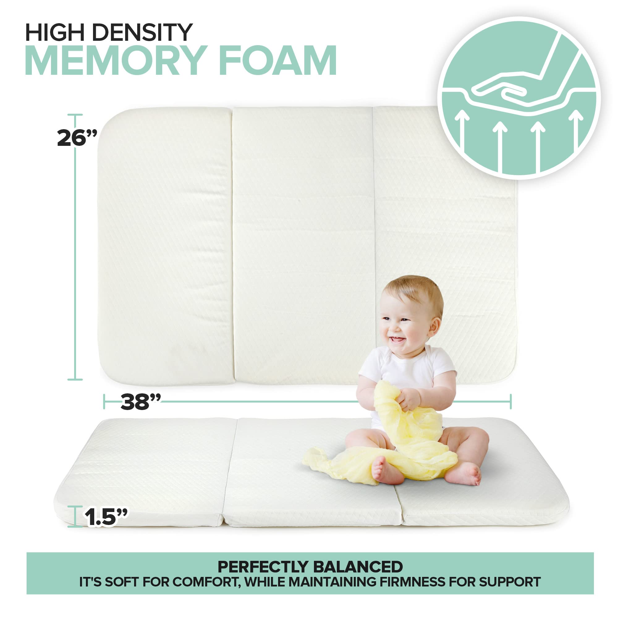 best mattress for baby trend pack and play Stock Your Home Foldable Travel Pack n Play Mattress Pad with Tote Bag