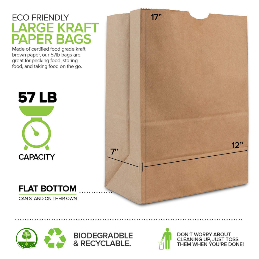 Paper Bag - Brown - 57 LB - (300 Pack)
