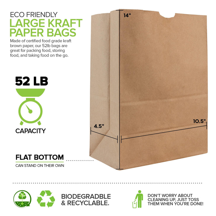 Paper Bag - Brown - 52 LB - (400 Pack)