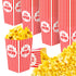 [50 Pack] Movie Theater Popcorn Boxes Disposable Red & White Striped - 30 oz Capacity - Vintage Snack Box Concession and Carnival Party Supplies, Individual Popcorn Bucket Containers