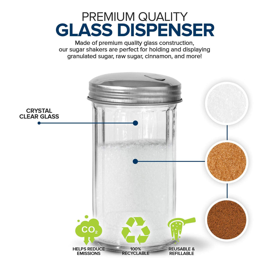 Stock Your Home 12 oz. Glass Sugar Pourer - 2 Count