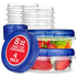 Stock Your Home 8oz Plastic Containers with Twist Top Lids (4 Pack), 1 Cup Small Freezer Containers for Leftover Food, Airtight Reusable Soup Containers with Lids, Microwave and Dishwasher Safe