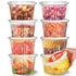 Stock Your Home 64 oz Plastic Deli Containers with Lids (8 Pack), Half Gallon Reusable Freezer Containers, Disposable Food Storage Containers with Lids, To Go Soup, Microwave Safe