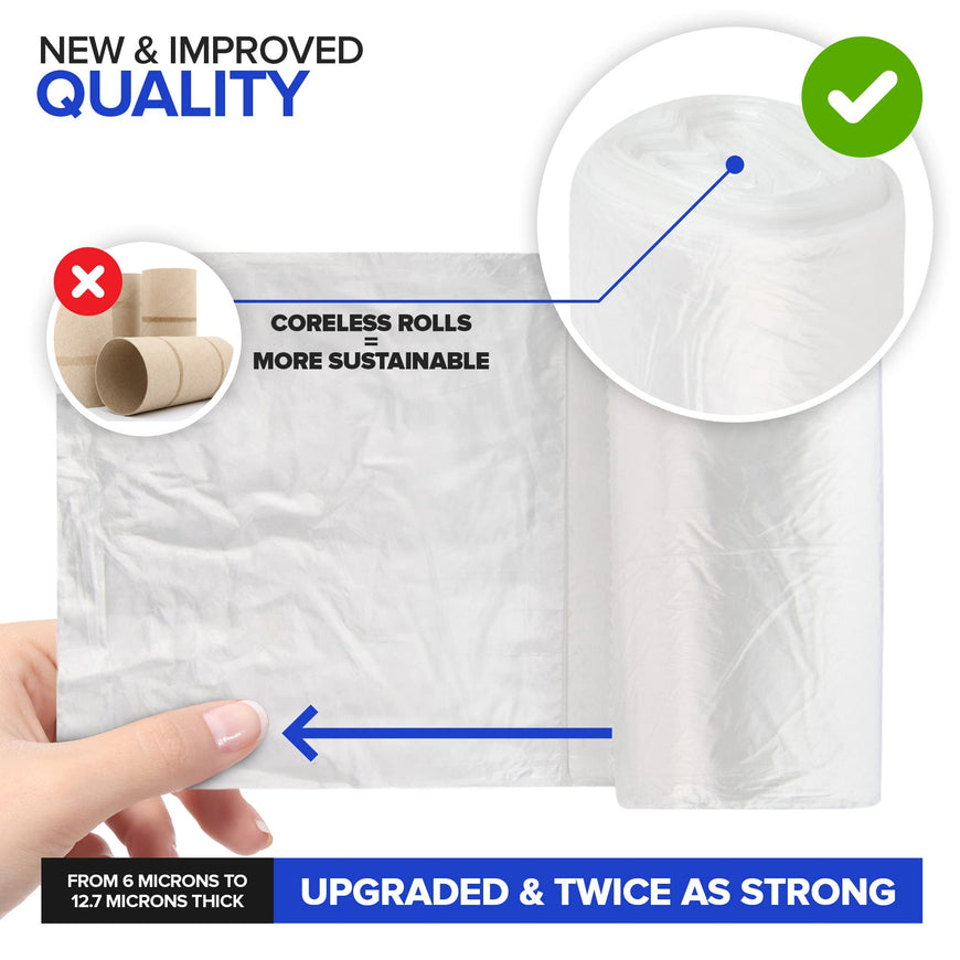 Stock Your Home 4 Gallon Clear Trash Can Liner - 200 Pack