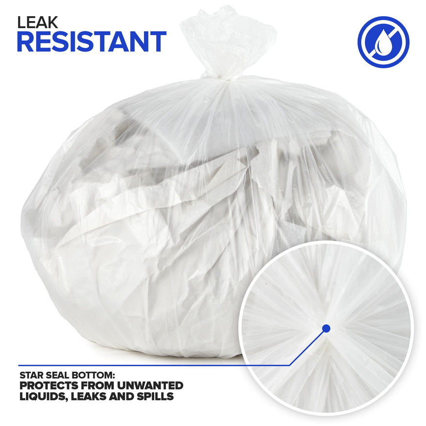 Stock Your Home 4 Gallon Clear Trash Can Liner - 200 Pack