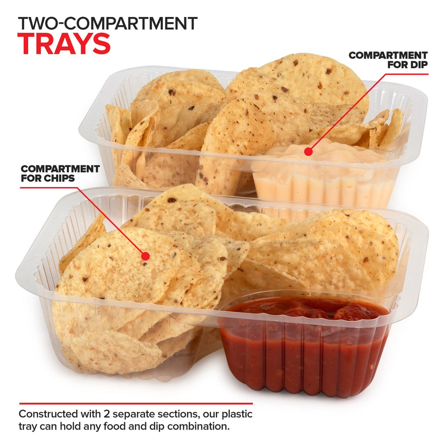 Stock Your Home Plastic Nacho Trays 12oz- 25 Count