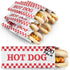 Stock Your Home Grease Resistant Red Checkered Hot Dog Sleeves - 100 Count