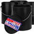 1 Gallon Black All-Plastic Paint Can - 4 Pack