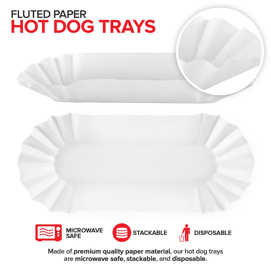 Stock Your Home Hot Dog Trays (100 Pack)