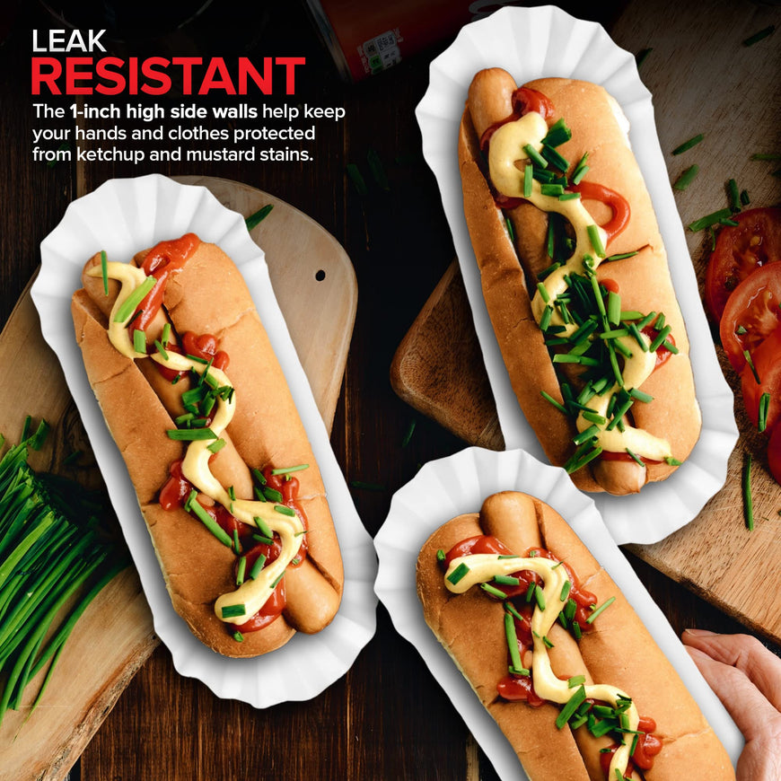 Stock Your Home Hot Dog Trays (100 Pack)