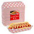 Stock Your Home Checkered Trays (100 Pack) - Retro Red & White Checked Food Boats for Hot Dogs - Grease Resistant & Recyclable Paperboard Trays