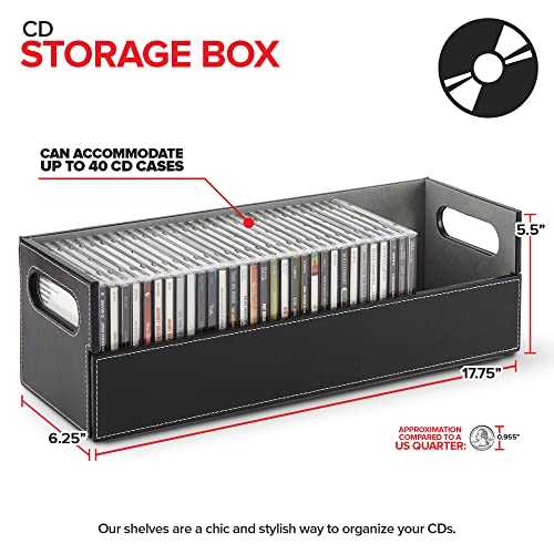 Stock Your Home CD Tray - Black with Grey Interior