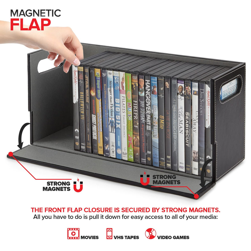 Stock Your Home DVD Tray - Black with Grey Interior