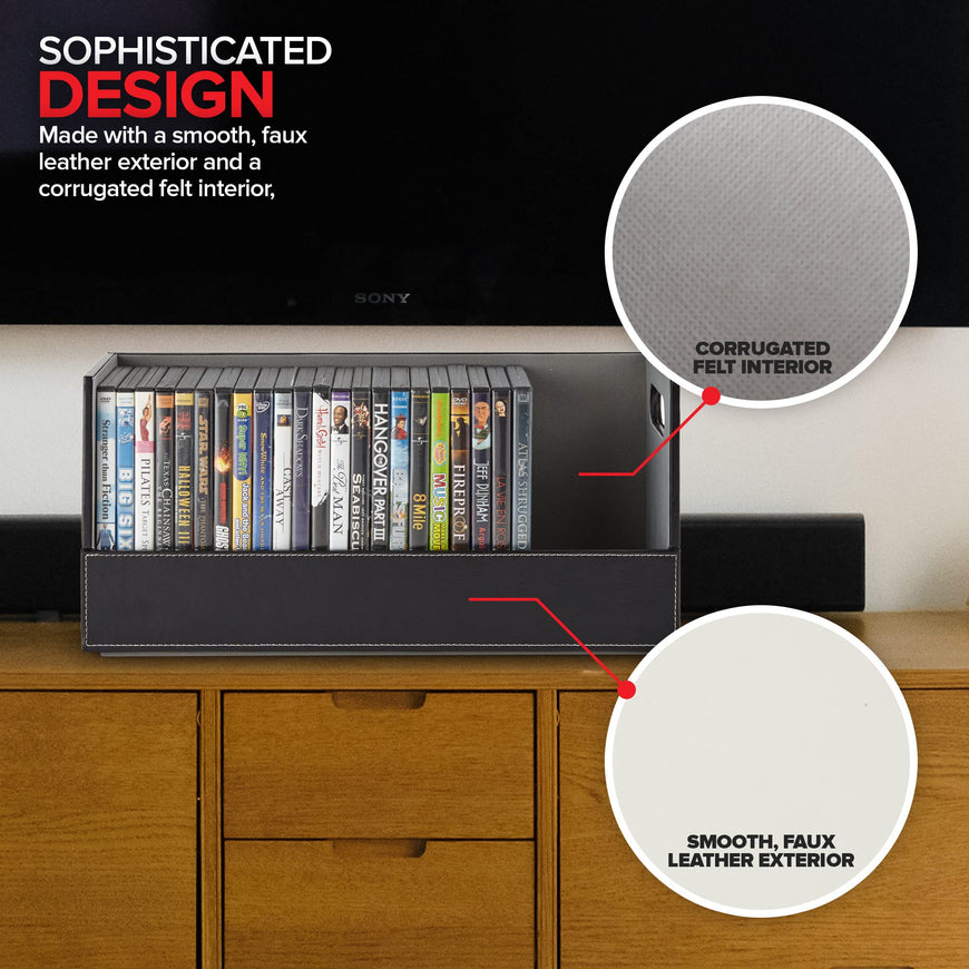 Stock Your Home DVD Tray - Black with Grey Interior