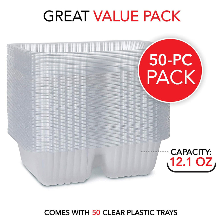 Stock Your Home Plastic Nacho Trays 22oz - 50 Pack