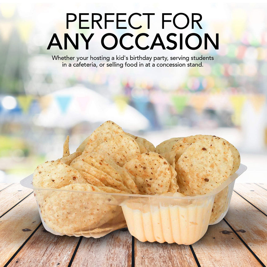 Stock Your Home Plastic Nacho Trays 22oz - 50 Pack