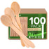 100% Wooden Disposable Spoons, (100 Count) Planet Friendly Utensils, Compostable Cutlery Spoons For Parties, Concession stands And Hosting