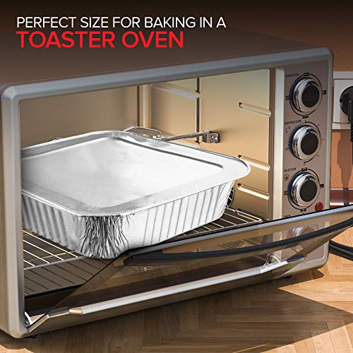 Stock Your Home 8 x 8 Square foil pan with lids - 20 Count