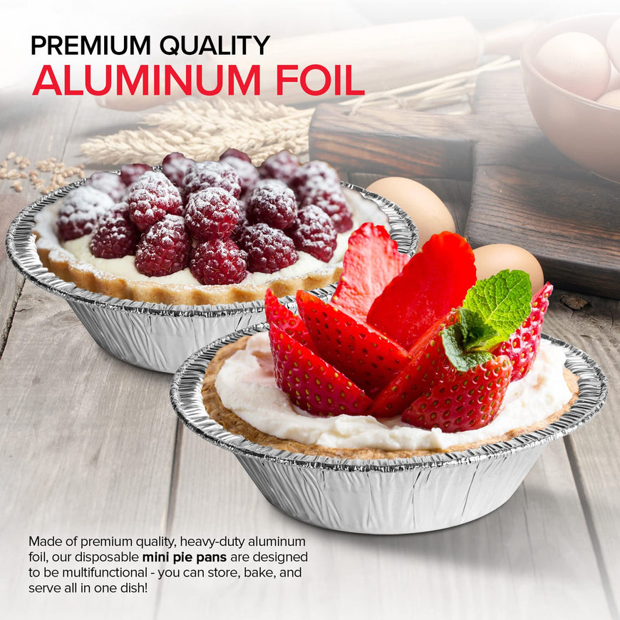 Stock Your Home 5 Inch Disposable Mini Pie Tin - 100 Count