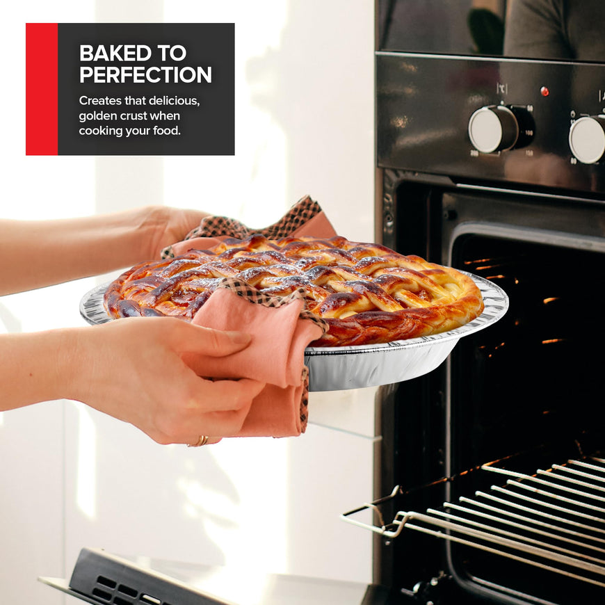 Stock Your Home Disposable Aluminum Foil Pie Pans Set (75 PCS) Heavy Duty Baking Pans (25) 9â€, (25) 6â€, (25) 3â€ Inch Cooking, Heating, Food Prep, Holiday Dinner Meals