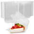 Stock Your Home Cake Slice Container (50 Pack) - 1 Compartment Clear Plastic Trays with Hinged Lid - Single Slice Container for 7â€-10â€ Diameter Cake or Pie, Cheesecake, Tres Leches, Flan, Desserts