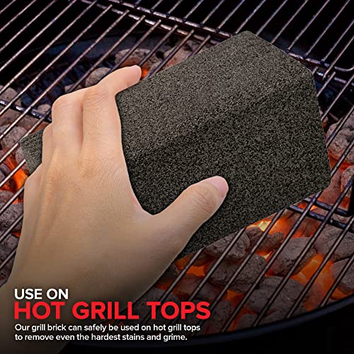 Stock Your Home Grill Cleaning Brick, Griddle Block Cleaner, Heavy Duty Pumice Stone for BBQ Flat Top, Scrubbing Tools/Bricks, (1 Pack)