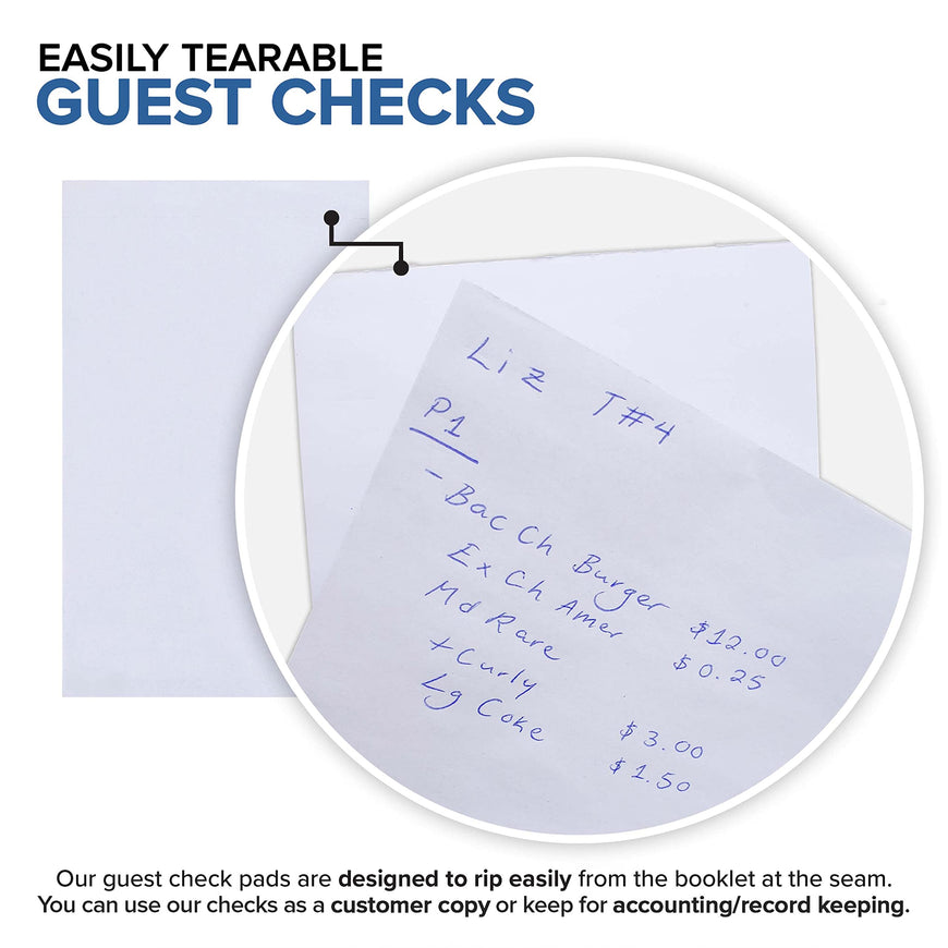Blank Scratch Pads (10 Pack) - White Note Pads - Memo Notepads - Small Desk Scratch Paper- 4x6 Note Paper - Guest Check Book - Server Note Pads for Diners - 1,000 Total Blank Sheets - Stock Your Home