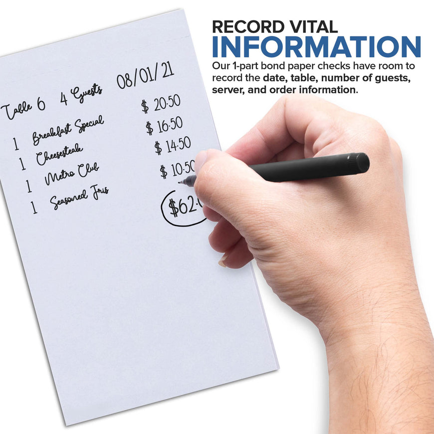 Blank Scratch Pads (10 Pack) - White Note Pads - Memo Notepads - Small Desk Scratch Paper- 4x6 Note Paper - Guest Check Book - Server Note Pads for Diners - 1,000 Total Blank Sheets - Stock Your Home