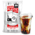 16 oz Clear Plastic Cups with Lids Disposable, Togo Drinking Cup with Strawless Sip Lid for Smoothie, Cold Brew Iced Coffee, Lemonade, Ice Latte, Boba, Party Drinks, Bulk, 16 Ounce (Set of 50)
