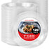 Stock Your Home 120-Count, 9 Inch Clear Plastic Plates, Flexible, Disposable Heavy Duty Party Dinner Plate, for Wedding Reception, Holiday Parties, Mains, Sides, Salad, and Dessert, Large Size