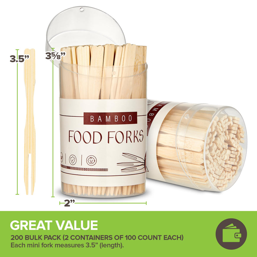 Compostable Appetizer Forks 3.5 inch 10,00 Pack